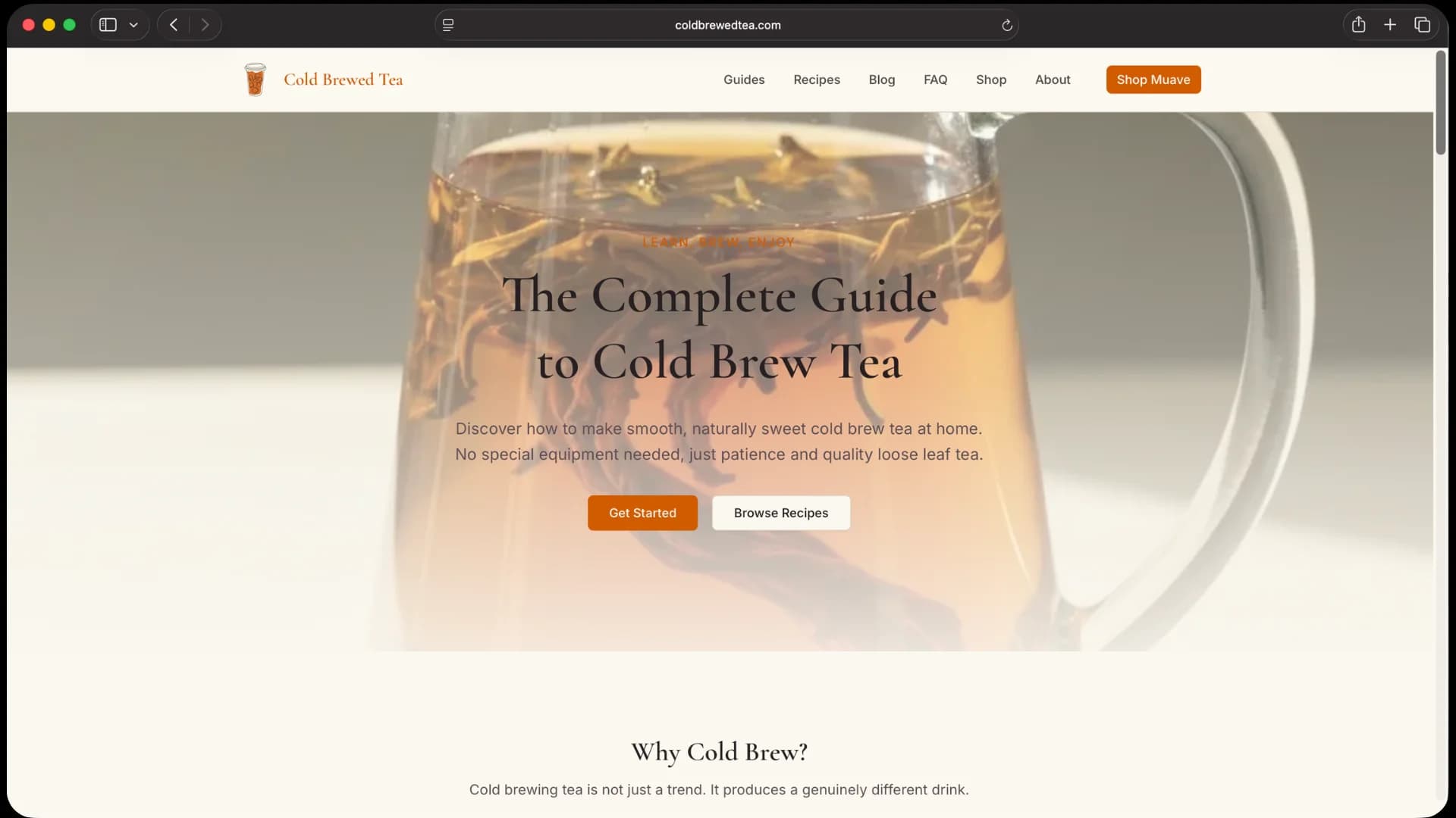 Muave Cold Brew - Изграждане на уебсайт