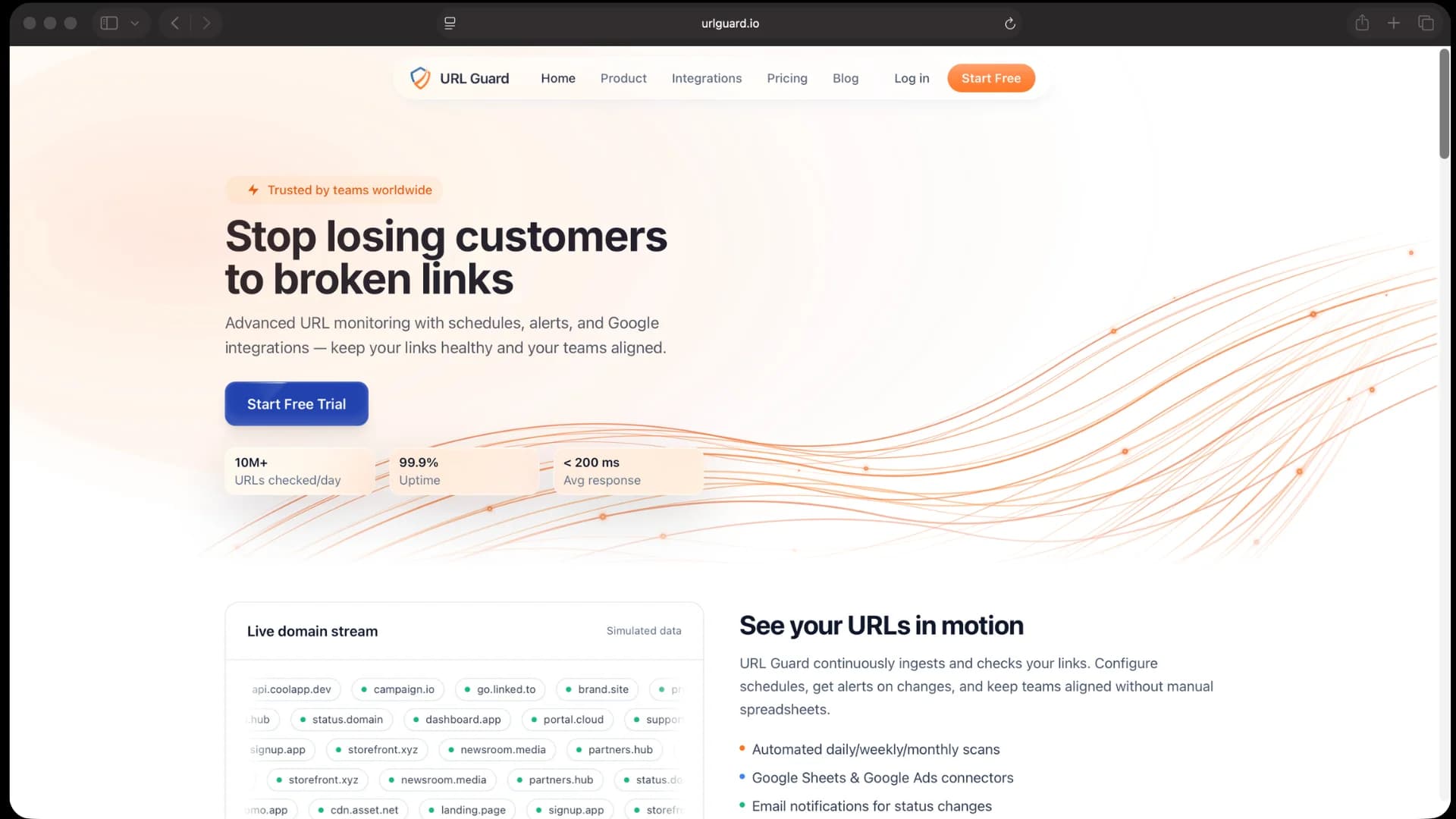 URL Guard SaaS Website Design