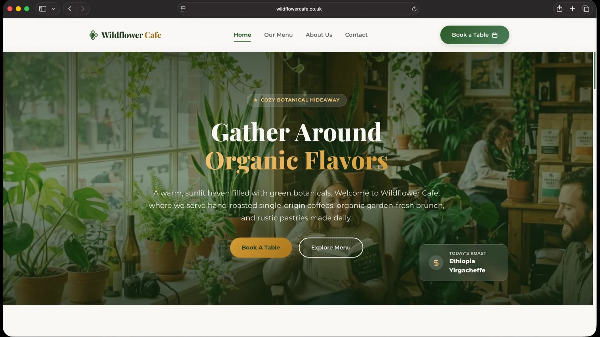 Wildflower Cafe & Bakery Website Design